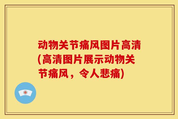 动物关节痛风图片高清(高清图片展示动物关节痛风，令人悲痛)