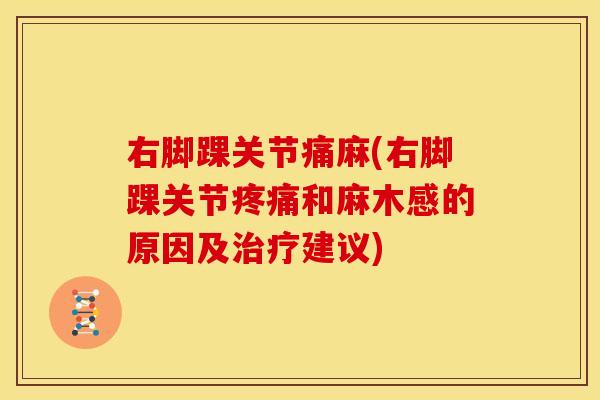右脚踝关节痛麻(右脚踝关节疼痛和麻木感的原因及治疗建议)
