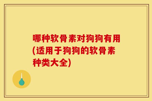 哪种软骨素对狗狗有用(适用于狗狗的软骨素种类大全)