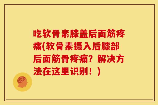 吃软骨素膝盖后面筋疼痛(软骨素摄入后膝部后面筋骨疼痛？解决方法在这里识别！)