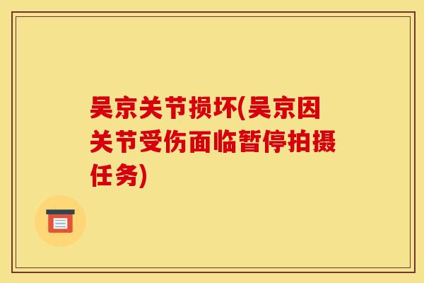 吴京关节损坏(吴京因关节受伤面临暂停拍摄任务)