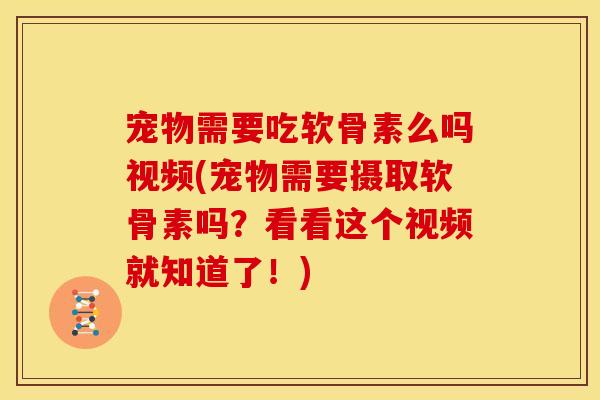 宠物需要吃软骨素么吗视频(宠物需要摄取软骨素吗？看看这个视频就知道了！)