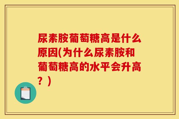 尿素胺葡萄糖高是什么原因(为什么尿素胺和葡萄糖高的水平会升高？)