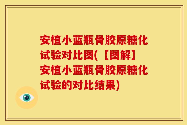 安植小蓝瓶骨胶原糖化试验对比图(【图解】安植小蓝瓶骨胶原糖化试验的对比结果)