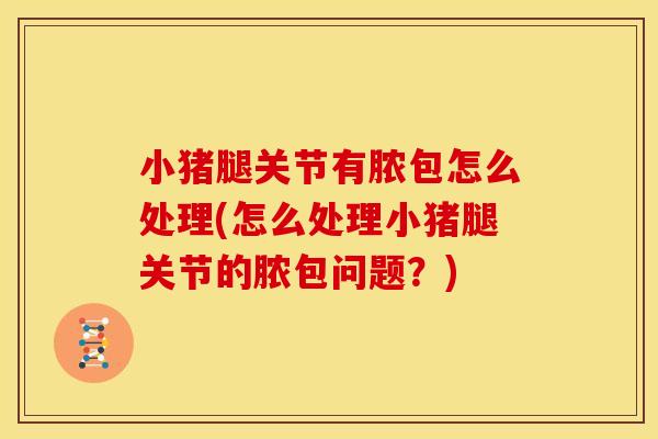 小猪腿关节有脓包怎么处理(怎么处理小猪腿关节的脓包问题？)