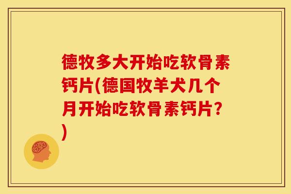 德牧多大开始吃软骨素钙片(德国牧羊犬几个月开始吃软骨素钙片？)