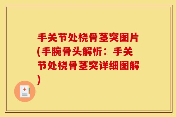 手关节处桡骨茎突图片(手腕骨头解析：手关节处桡骨茎突详细图解)