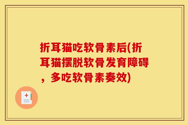 折耳猫吃软骨素后(折耳猫摆脱软骨发育障碍，多吃软骨素奏效)-第1张图片-关节骑士