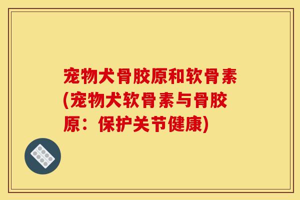 宠物犬骨胶原和软骨素(宠物犬软骨素与骨胶原：保护关节健康)