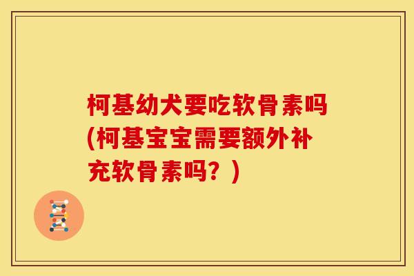 柯基幼犬要吃软骨素吗(柯基宝宝需要额外补充软骨素吗？)