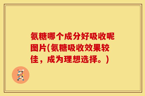 氨糖哪个成分好吸收呢图片(氨糖吸收效果较佳，成为理想选择。)