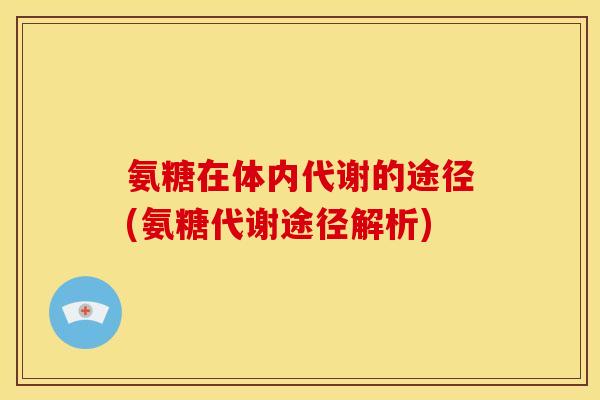 氨糖在体内代谢的途径(氨糖代谢途径解析)