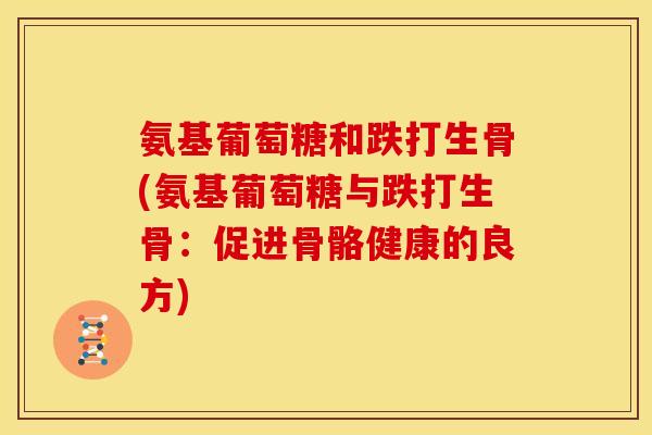 氨基葡萄糖和跌打生骨(氨基葡萄糖与跌打生骨：促进骨骼健康的良方)