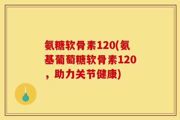 氨糖软骨素120(氨基葡萄糖软骨素120，助力关节健康)