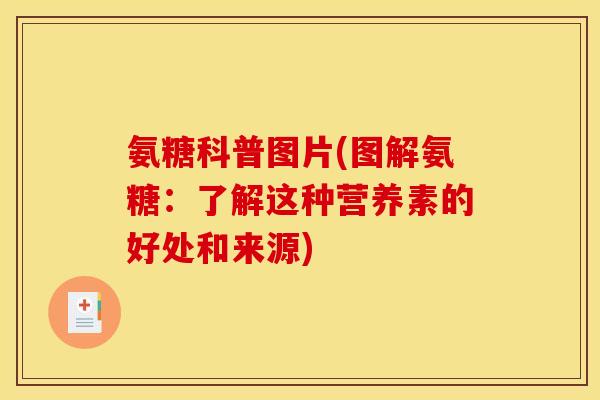 氨糖科普图片(图解氨糖：了解这种营养素的好处和来源)