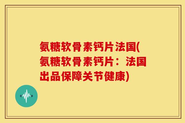 氨糖软骨素钙片法国(氨糖软骨素钙片：法国出品保障关节健康)