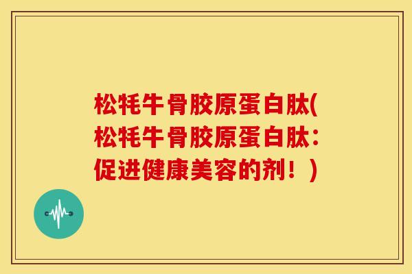 松牦牛骨胶原蛋白肽(松牦牛骨胶原蛋白肽：促进健康美容的剂！)