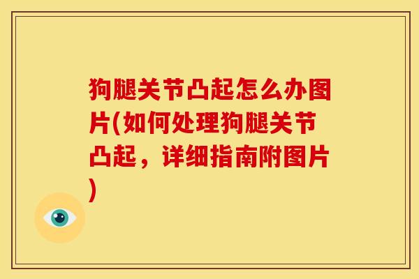 狗腿关节凸起怎么办图片(如何处理狗腿关节凸起，详细指南附图片)