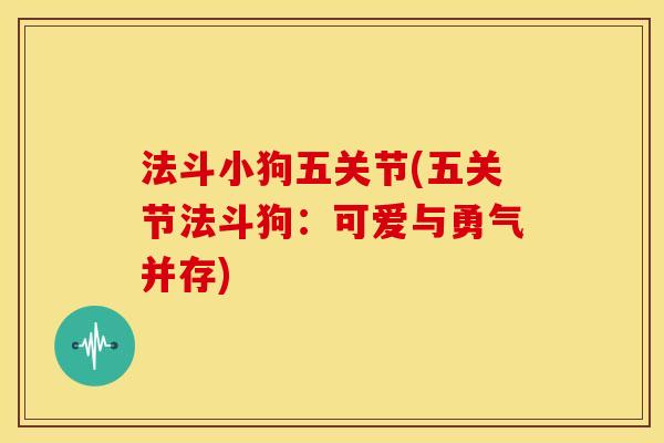 法斗小狗五关节(五关节法斗狗：可爱与勇气并存)