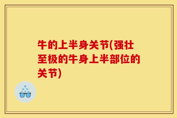 牛的上半身关节(强壮至极的牛身上半部位的关节)
