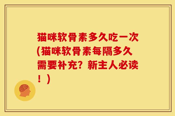 猫咪软骨素多久吃一次(猫咪软骨素每隔多久需要补充？新主人必读！)