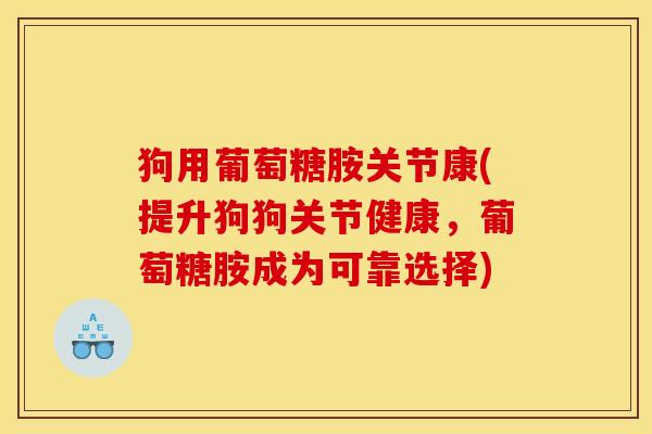 狗用葡萄糖胺关节康(提升狗狗关节健康，葡萄糖胺成为可靠选择)