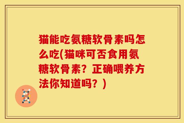 猫能吃氨糖软骨素吗怎么吃(猫咪可否食用氨糖软骨素？正确喂养方法你知道吗？)