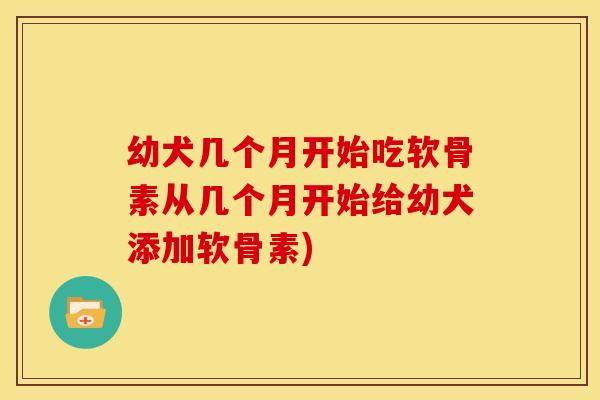 幼犬几个月开始吃软骨素从几个月开始给幼犬添加软骨素)