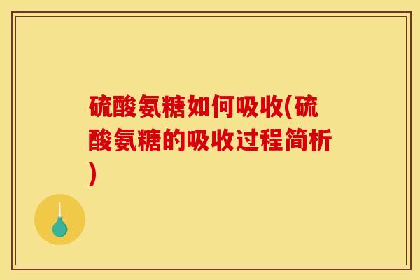 硫酸氨糖如何吸收(硫酸氨糖的吸收过程简析)