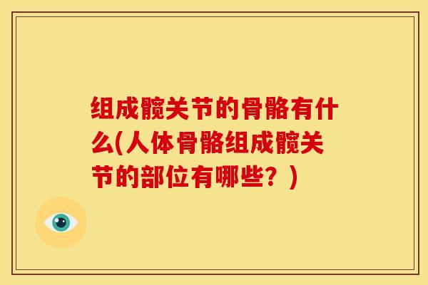 组成髋关节的骨骼有什么(人体骨骼组成髋关节的部位有哪些?)-第1张图片-关节骑士 组成髋关节的骨骼有什么(人体骨骼组成髋关节的部位有哪些?)-第1张图片-关节骑士