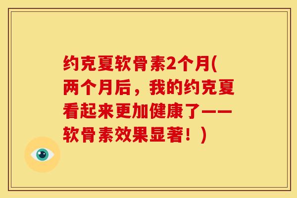 约克夏软骨素2个月(两个月后，我的约克夏看起来更加健康了——软骨素效果显著！)
