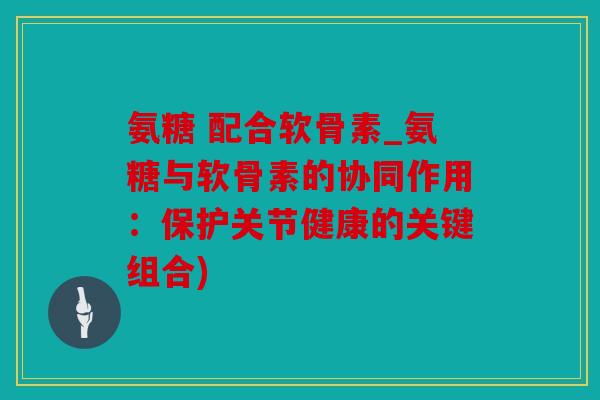 氨糖 配合软骨素_氨糖与软骨素的协同作用：保护关节健康的关键组合)