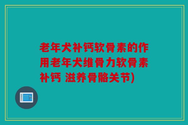 老年犬补钙软骨素的作用老年犬维骨力软骨素补钙 滋养骨骼关节)