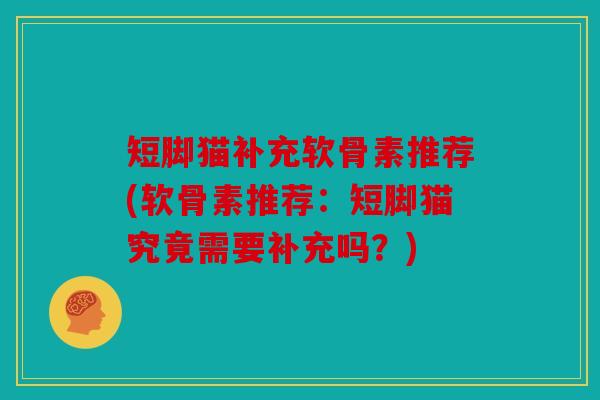 短脚猫补充软骨素推荐(软骨素推荐：短脚猫究竟需要补充吗？)