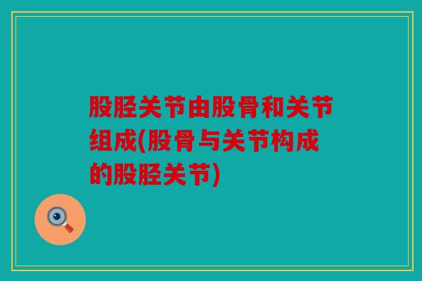 股胫关节由股骨和关节组成(股骨与关节构成的股胫关节)-第1张图片-关节骑士 股胫关节由股骨和关节组成(股骨与关节构成的股胫关节)-第1张图片-关节骑士