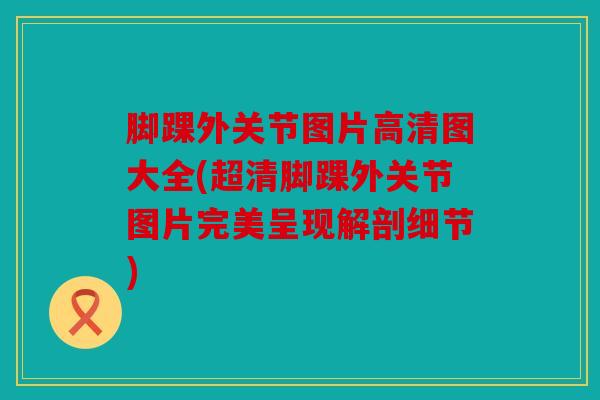 脚踝外关节图片高清图大全(超清脚踝外关节图片完美呈现解剖细节)