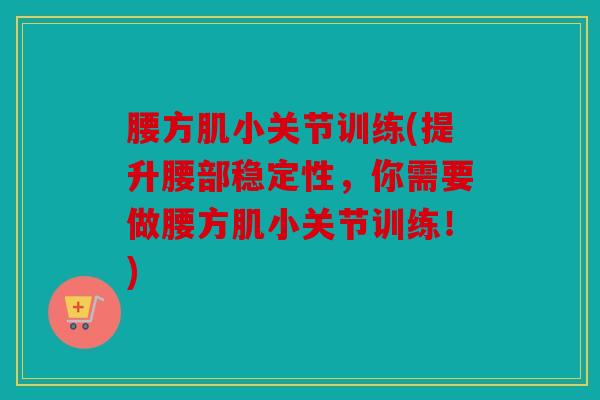 腰方肌小关节训练(提升腰部稳定性，你需要做腰方肌小关节训练！)