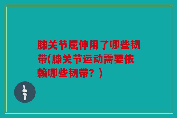 膝关节屈伸用了哪些韧带(膝关节运动需要依赖哪些韧带？)