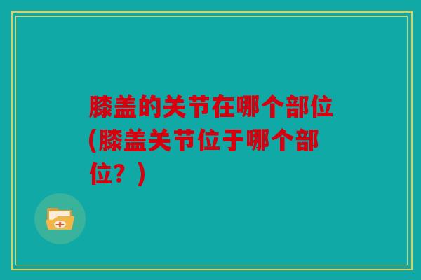 膝盖的关节在哪个部位(膝盖关节位于哪个部位？)