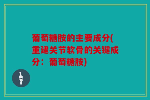 葡萄糖胺的主要成分(重建关节软骨的关键成分：葡萄糖胺)
