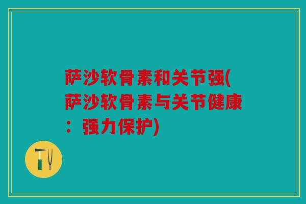 萨沙软骨素和关节强(萨沙软骨素与关节健康：强力保护)