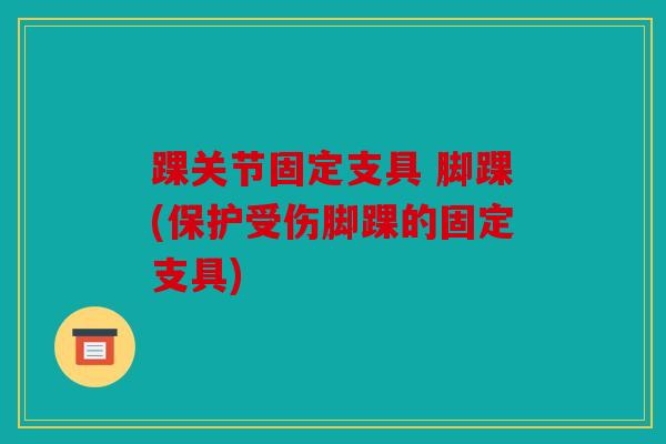 踝关节固定支具 脚踝(保护受伤脚踝的固定支具)