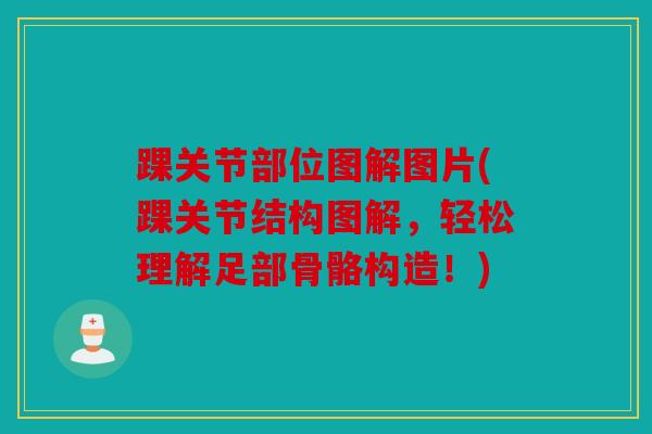 踝关节部位图解图片(踝关节结构图解，轻松理解足部骨骼构造！)