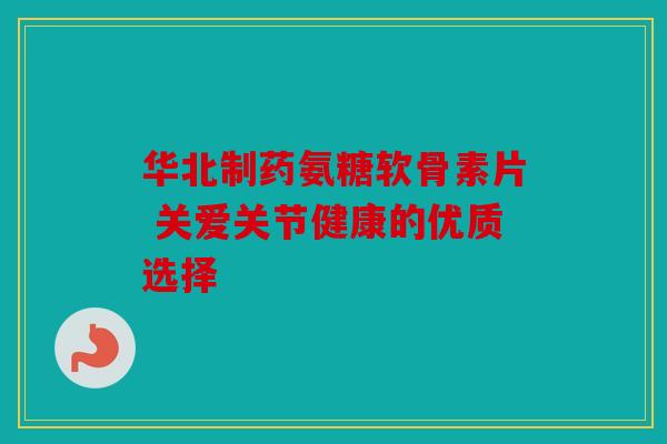 华北制药氨糖软骨素片 关爱关节健康的优质选择