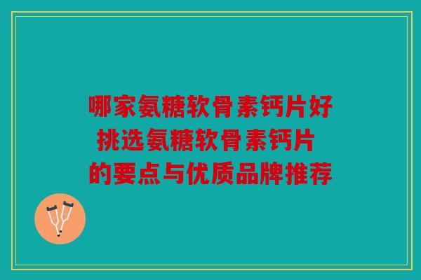 哪家氨糖软骨素钙片好 挑选氨糖软骨素钙片的要点与优质品牌推荐