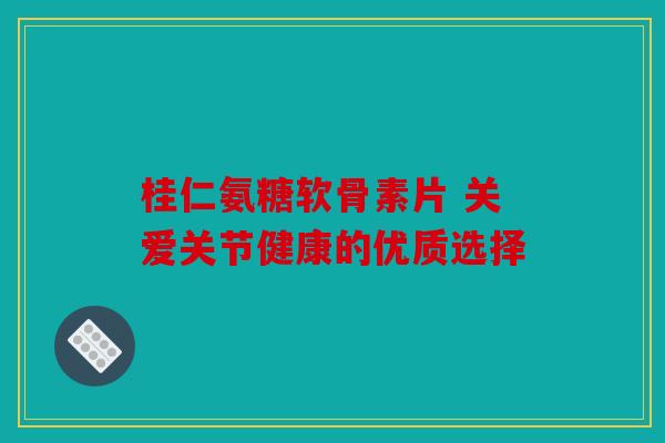 桂仁氨糖软骨素片 关爱关节健康的优质选择