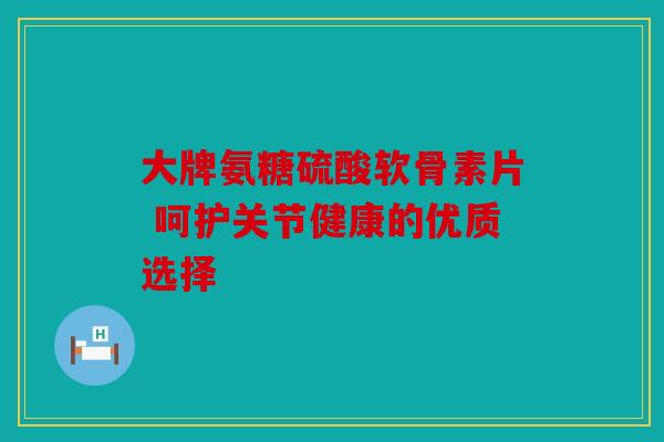 大牌氨糖硫酸软骨素片 呵护关节健康的优质选择-第1张图片-关节骑士
