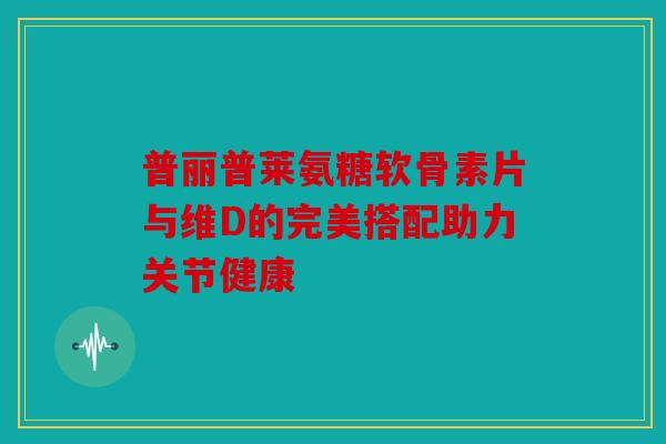 普丽普莱氨糖软骨素片与维D的完美搭配助力关节健康