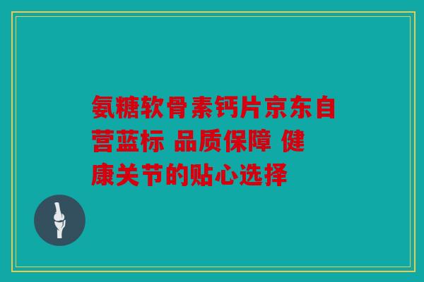 氨糖软骨素钙片京东自营蓝标 品质保障 健康关节的贴心选择