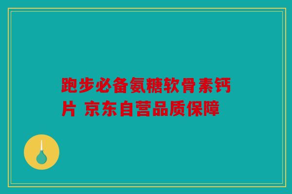 跑步必备氨糖软骨素钙片 京东自营品质保障